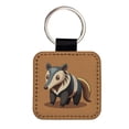 thumbnail image 1 of Anteater Animal Faux Leather Square Keychain, 1 of 7