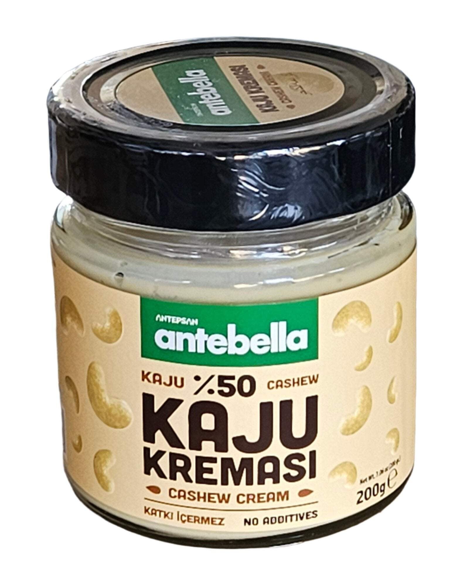 Antebella Cashew Nut Butter Cream, 50% Cashew, Spread for Bread, Sweet, Cakes, No Palm Oil, 200gr/7.06oz