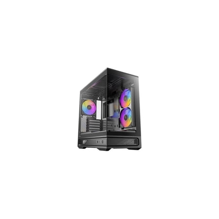 Antec C2M ARGB, Compact MicroATX Case, Panoramic Tempered Glass, High Airflow, 3 PWM ARGB Fans Included, Support 360mm Radiator & 415mm GPU, Type-C 10Gbps, Tool-Free Design