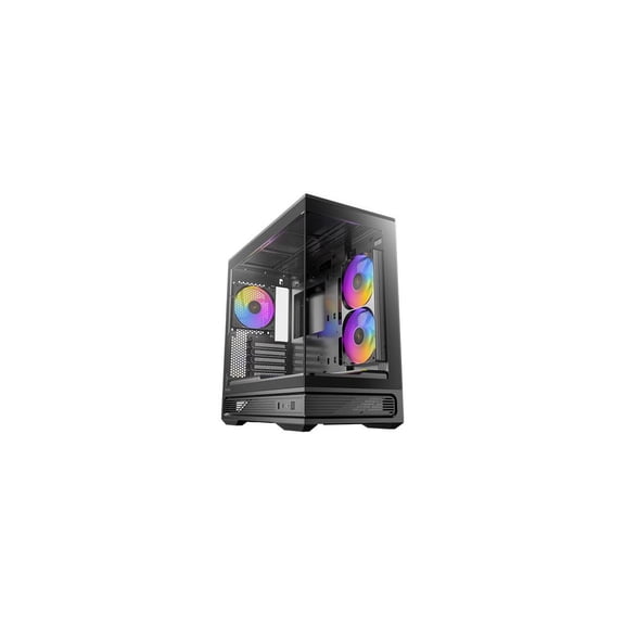 Antec C2M ARGB, Compact MicroATX Case, Panoramic Tempered Glass, High Airflow, 3 PWM ARGB Fans Included, Support 360mm Radiator & 415mm GPU, Type-C 10Gbps, Tool-Free Design