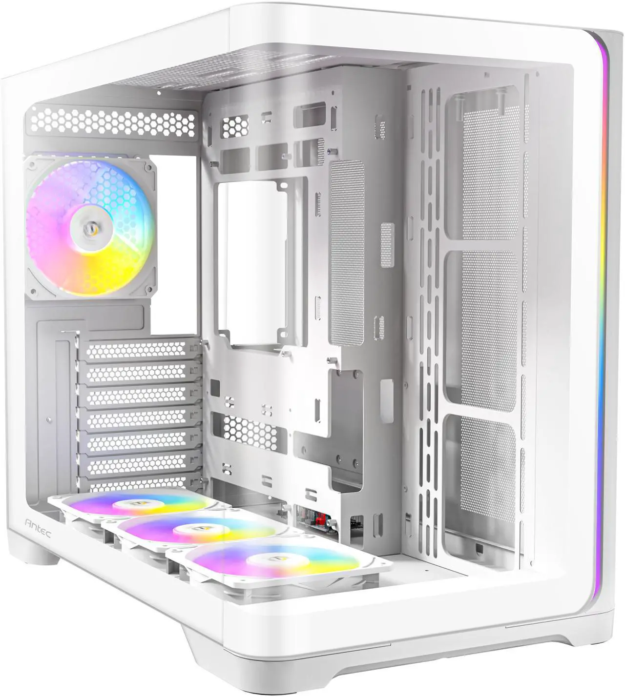 Antec C5 Curve ARGB, 4 x 120mm ARGB PWM Fans Included, Up to 10 Fans Simultaneously, Type-C 3.2 Gen 2 Port, Curved Tempered Glass Front & Side Panels, 360mm Radiator Support, Mid-Tower ATX PC Case