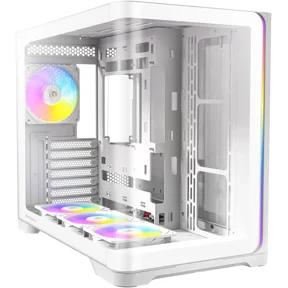 Antec C5 Curve ARGB, 4 x 120mm ARGB PWM Fans Included, Up to 10 Fans Simultaneously, Type-C 3.2 Gen 2 Port, Curved Tempered Glass Front & Side Panels, 360mm Radiator Support, Mid-Tower ATX PC Case