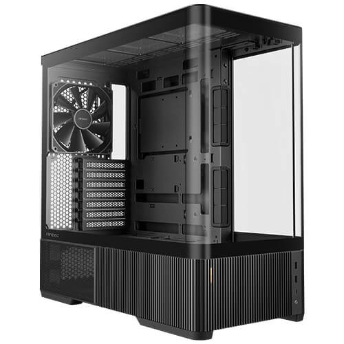 Antec C6 Curve Air Mid-Tower Case, Panoramic Tempered Glass, 3 PWM Fans Included ATX Case, Black