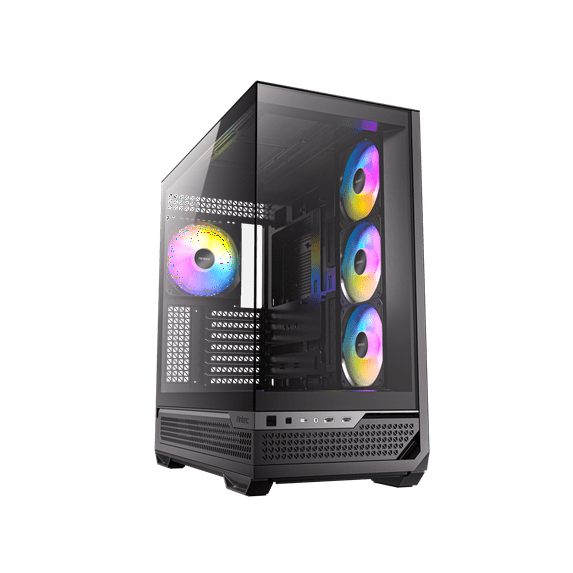 Antec C7 ARGB, RTX 40 GPU Support, 4 x 120mm ARGB PWM Fans Included, Vertical GPU Cooling, Type-C 10Gbps, Seamless Tempered Glass Front & Side Panels, 360mm Radiator Support, Mid-Tower E-ATX PC Case