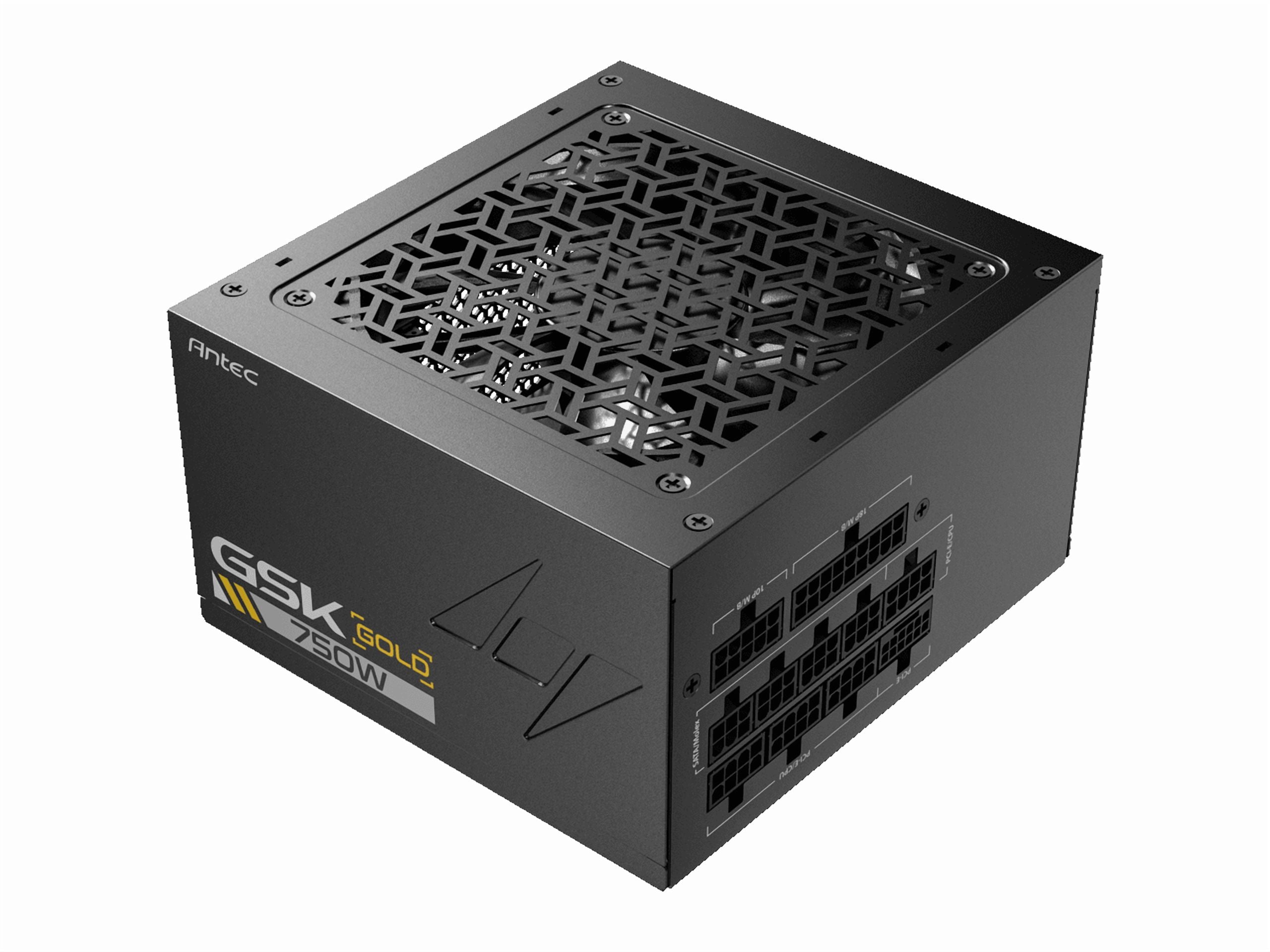 ANTEC GSK750 V2 ATX3.1, 750W Full Modular PSU, 80 PLUS Gold Certified, PCIE 5.1 Support, PhaseWave Design, Zero RPM Manager, 120mm Silent Fan, 10-Year Warranty, High-Quality Braided Cable