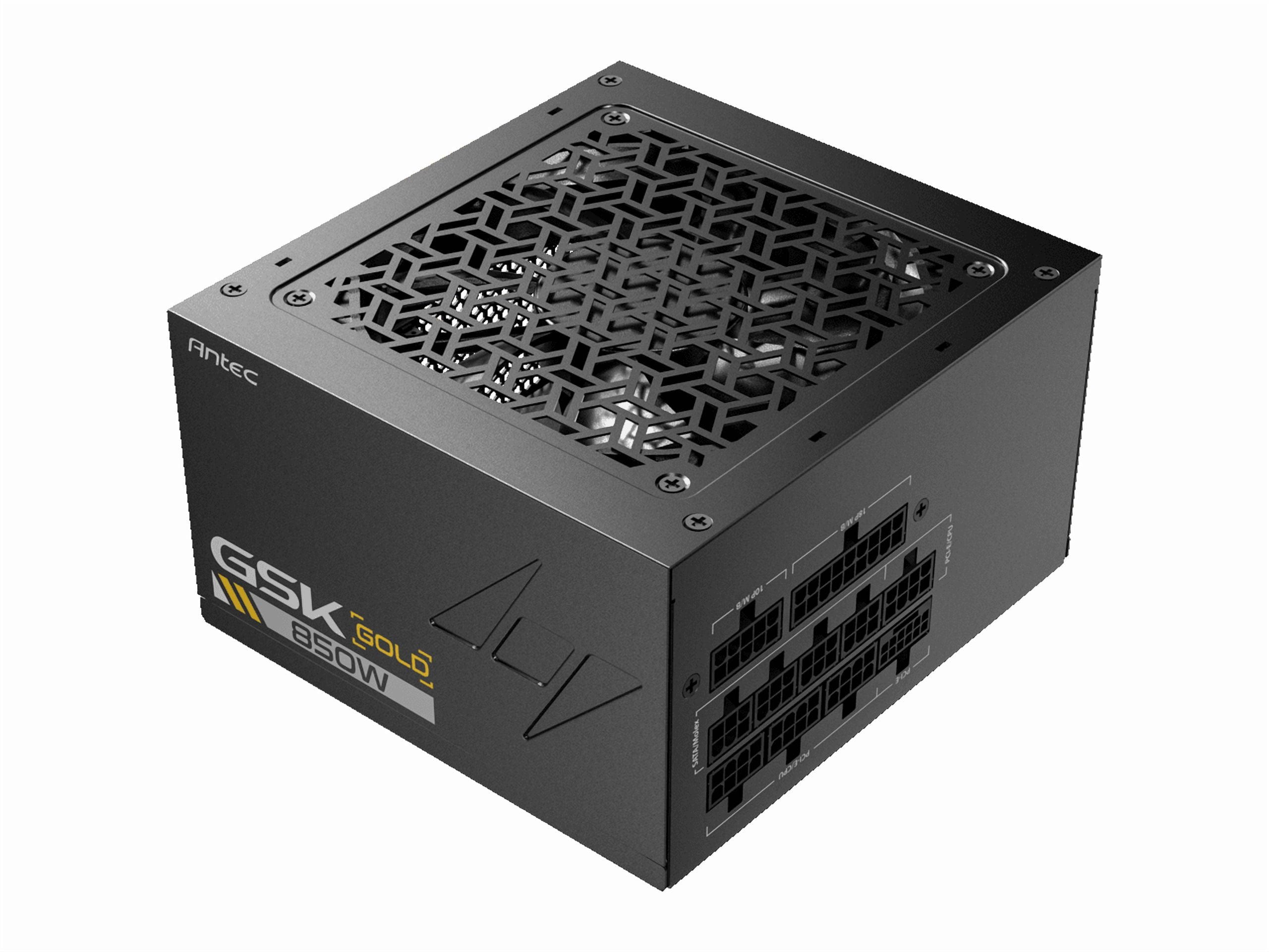 ANTEC GSK850 V2 ATX3.1, 750W Full Modular PSU, 80 PLUS Gold Certified, PCIE 5.1 Support, PhaseWave Design, Zero RPM Manager, 120mm Silent Fan, 10-Year Warranty, High-Quality Braided Cable