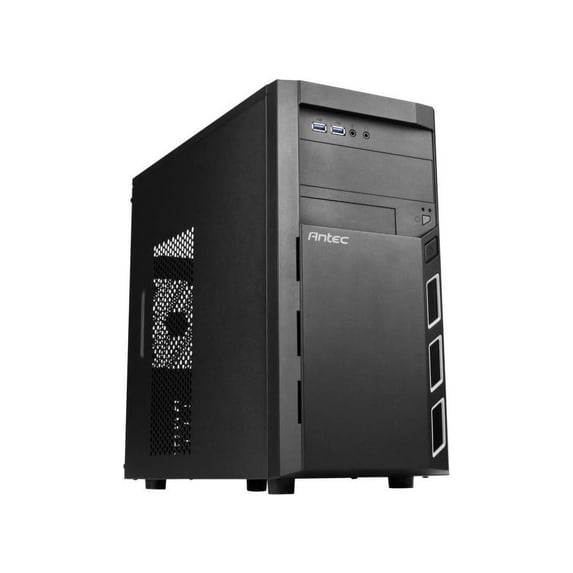 Antec Value Solution VSK3000 Elite - Mini tower - micro ATX - no power supply - black - USB/Audio