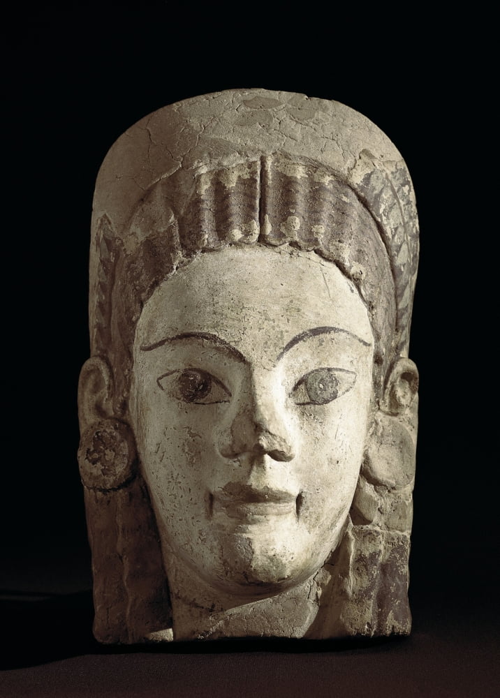 Antefix With Female Figure Canvas Art - (18 x 24)