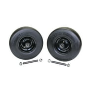 Antego 13x5.00-6 No Flat Front Tire and 6x3.25 Black Wheel Set of 2