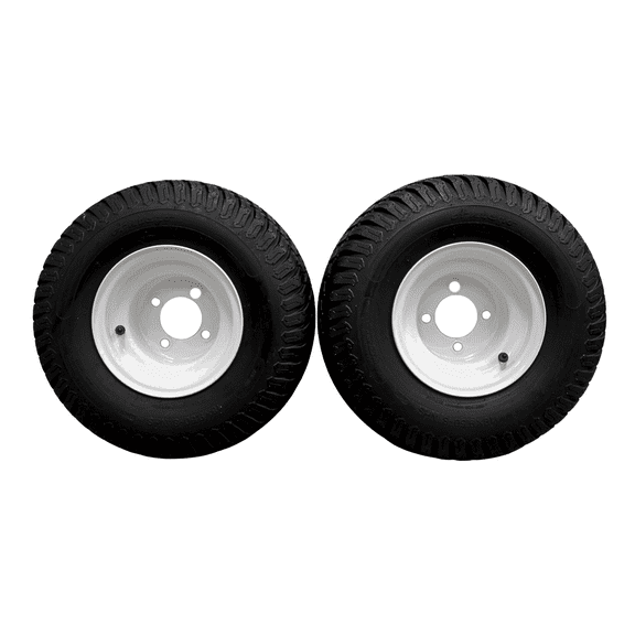 Antego 18x9.50-8 Toro/Exmark White Wheels and Tires (Set of Two)