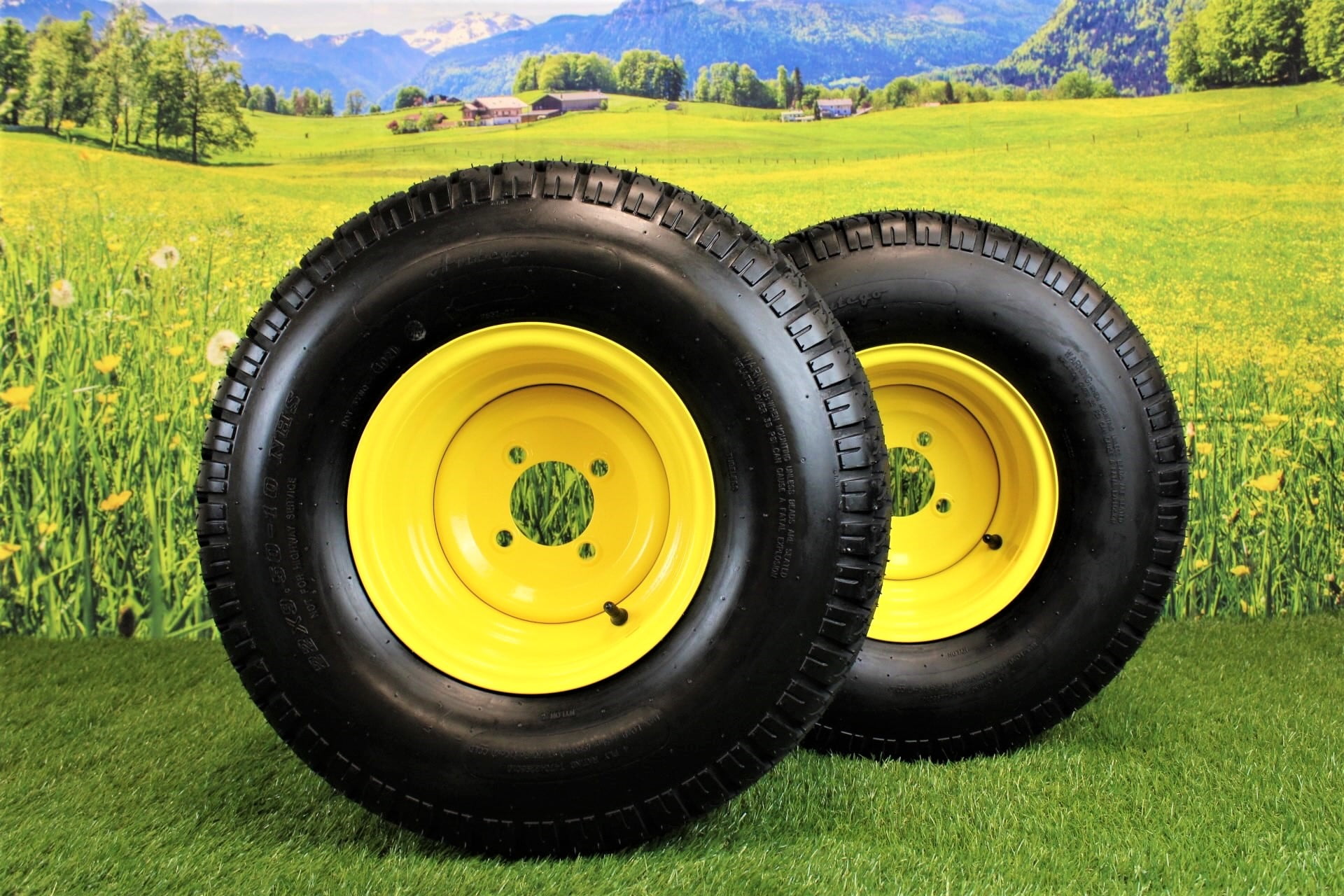 Antego 2 -Piece l 22x9.50-10 Tires & Wheels 4 Ply for Lawn & Garden Mower Turf Tires
