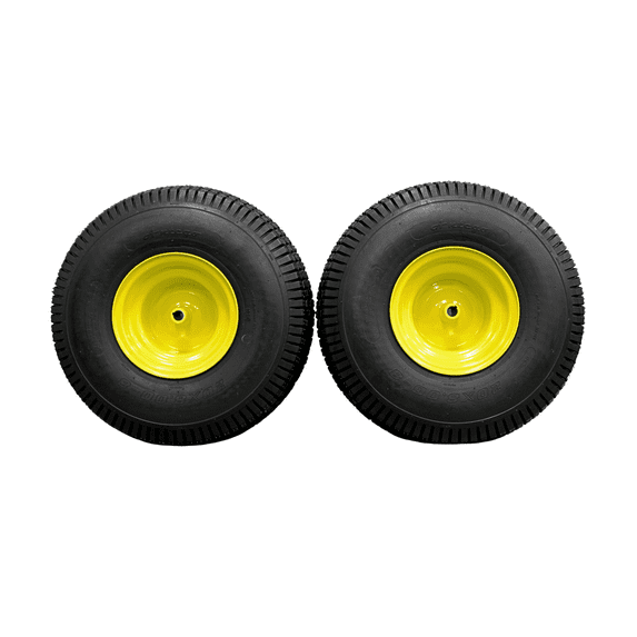Antego Tire and Wheel (Set of 2) 20x8.00-8 John Deere Yellow Tires & Wheels 4 Ply for Lawn & Garden
