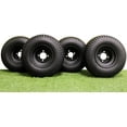 thumbnail image 1 of Antego Tire and Wheel 8" Matte Black Steel Golf Cart Wheels with 18X8.50-8" Turf 4 Ply Tires - (Set of 4), 1 of 5