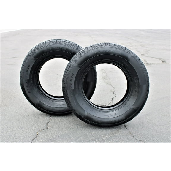 Antego ST205/75R14 Radial Trailer Tire, 8 Ply Load Range D (Set of 2)