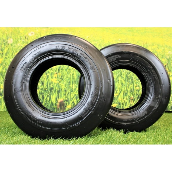 Antego (Set of 2) 13x5.00-6 Tires for Mowers and Go-Karts - Tubeless 4 Ply