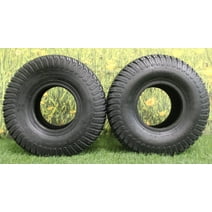 Antego Tire and Wheel 15x6.00-6 4 PLY Turf Tires for Lawn & Garden (Set of Two) ATW-003