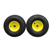Antego Tire and Wheel 15x6.00-6 Tires & Wheels 4 Ply for Lawn & Garden Mower Turf Tires .75 Bearing SET OF 2