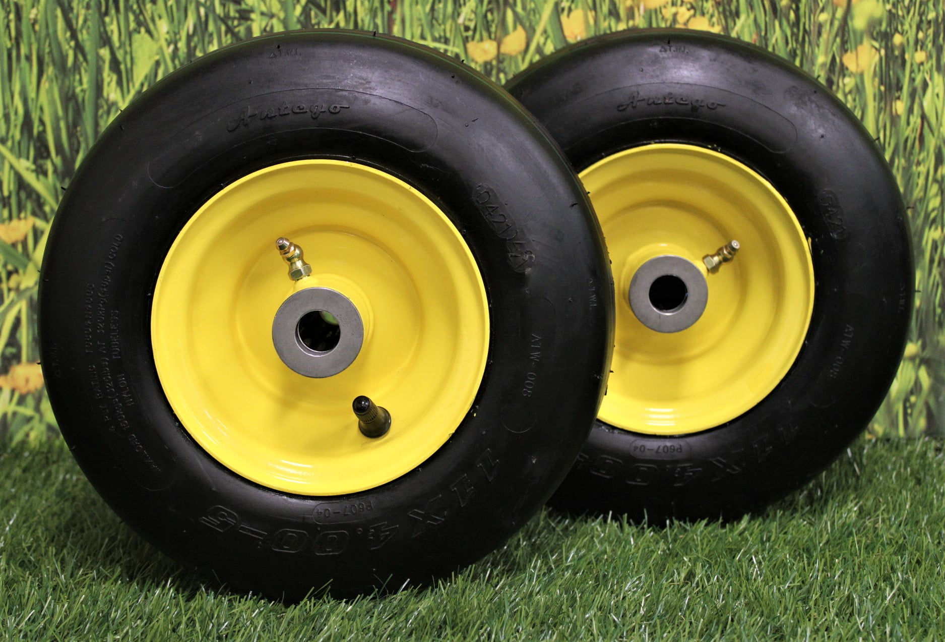 Antego Tire and Wheel (Set of 2) John Deere replacement AM101589 11x4