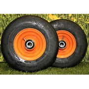 Antego Tire and Wheel Set of 2 Scag Flat Free Wheel Assemblies 11x4.00-5 Compatible With Liberty Freedom Z Part 485207