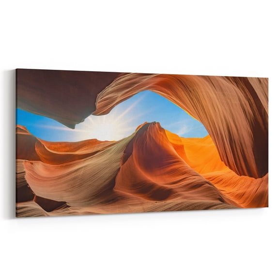 Antelope Canyon Wall Art - Sunlit Sandstone Photography | Southwest Decor
