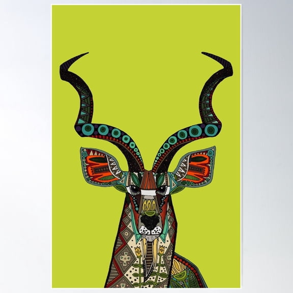 Antelope Chartreuse Poster Wall Art, Modern Wall Decor For Living Room Bedroom, 12x18 UNFRAMED