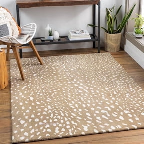 Avyay Rugs Rugs and Decor LLC Animal Print Pattern Animal Hand-Tufted Beige Runner Rugs, 2.6' x 8', Handmade