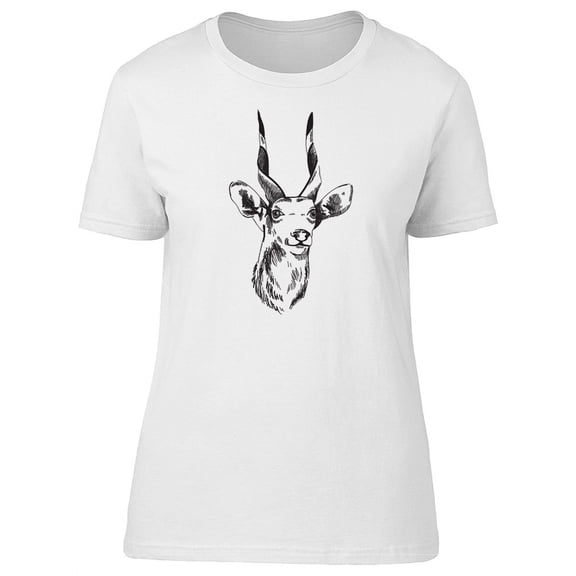 Antelope Head Sketch T-Shirt Men -Image by Shutterstock, Male 4X-Large