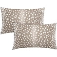 thumbnail image 1 of Antelope Lumbar Pillow Covers 12X20 Inch Beige Deer Animal Print Decorative Pillow Cases Modern Neutral Faux Fawn Linen Throw Pillows Set of 2 Home Decor for Sofa Porch Couch Outdoor, 1 of 6