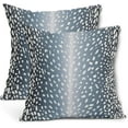 thumbnail image 1 of Antelope Pillow Covers 18X18 Inch Navy Blue Faux Fawn Deer Animal Print Decorative Square Pillow Cases Modern Neutral Cotton Linen Throw Pillows Set of 2 Home Decor For Sofa Couch Bedroom Outdoor, 1 of 6