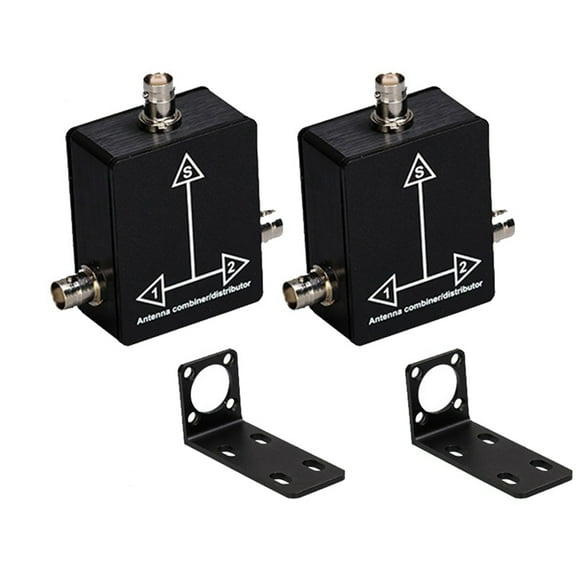 Antenna Allocation Divide Signal From 1 to 2 for Antenna Distribution / Combiner Distributor Wireless Microphone,2 x Antenna distributor,Black