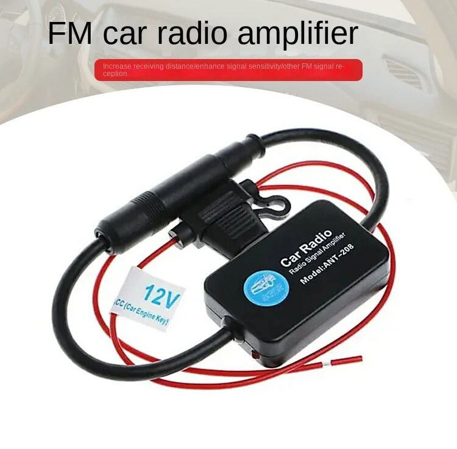 Antenna Car Radio Amplifier Radio AM&FM Signal Booster Signal Receiver