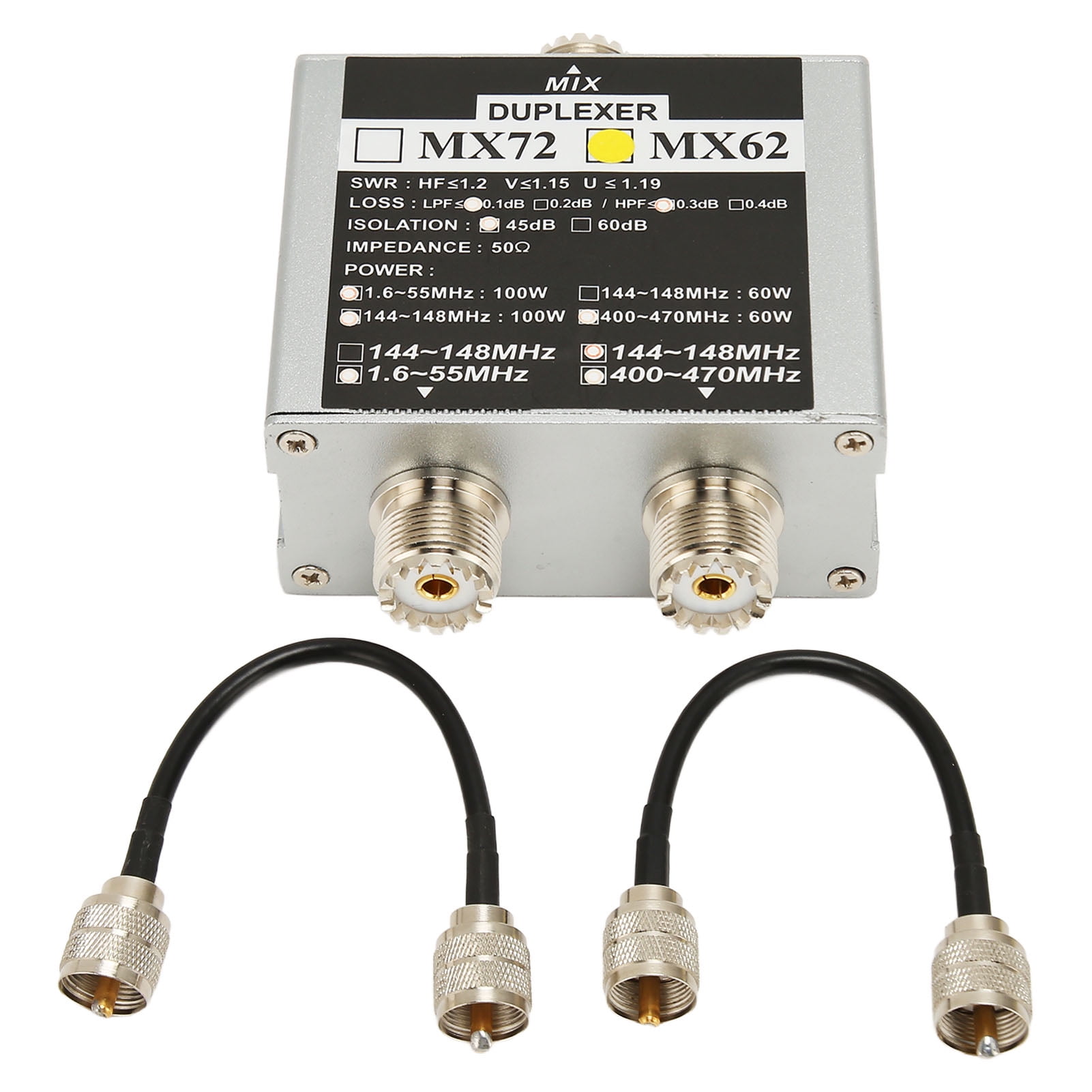 Antenna Combiner VHF UHF HF Short Wave 3 Band Transit Station Combiner ...