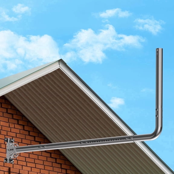 Starlink Gen 3 Wall Roof Mounting Kit, 90 Adjustable Heavy Duty Satellite Dish Mount with Aluminum Pipe Adapter, Outdoor Eave Mount Compatible with Starlink Standard 4/4X/V3, Home RV Use