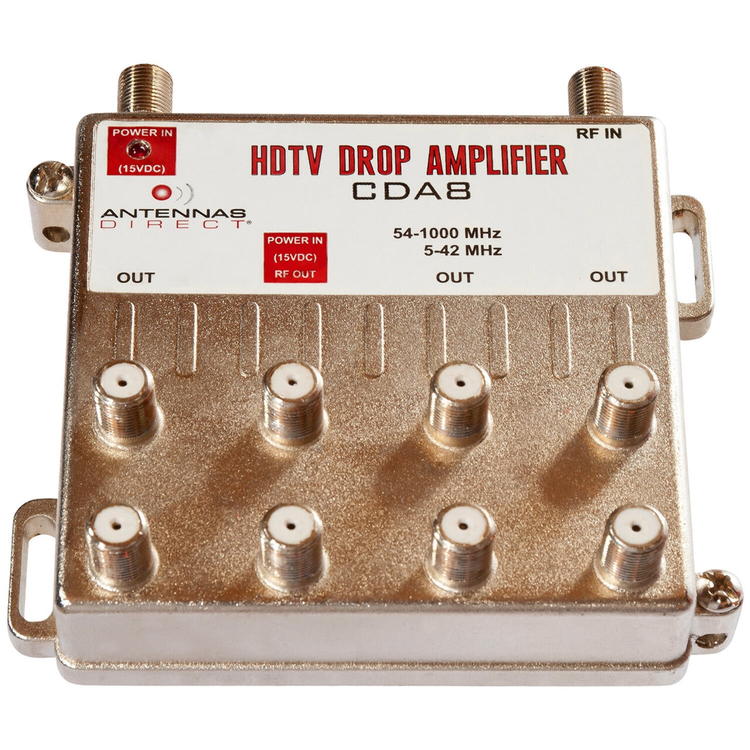 Antennas Direct 8Port TV Antenna Distribution Amplifier, CATV Systems