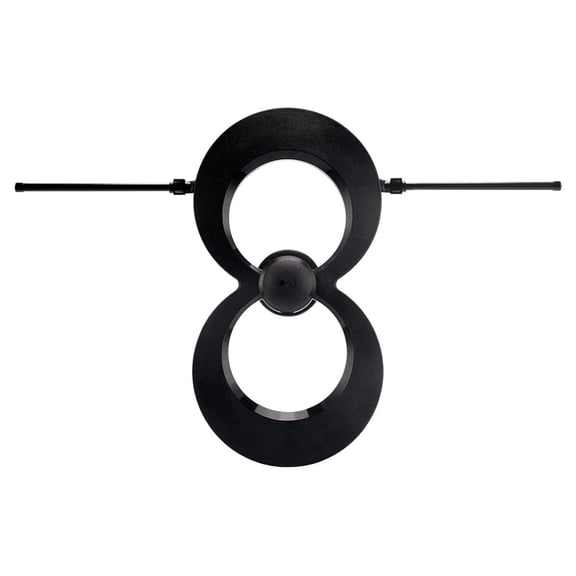 Antennas Direct ClearStream MAX-V Indoor Outdoor TV Antenna, UHF VHF Multi-Directional, 60+ Mile Range, 4K 8K UHD, NEXTGEN TV  w/Wall Bracket(Black)