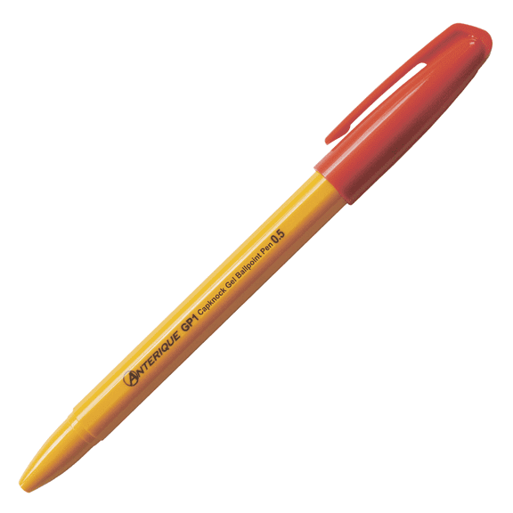 Anterique Knock GP1 Gel Ink Ballpoint Pen [Quick Drying]: 5-1/2 in. (Red) extra fine / 0.5mm ball