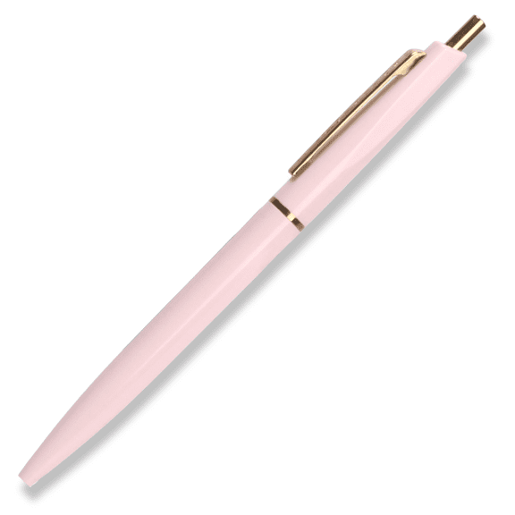 Anterique Oil-Based Ballpoint Pens [Ultra-Low Viscosity]: 5-1/2 in. (Baby Pink) extra fine / 0.5mm ball