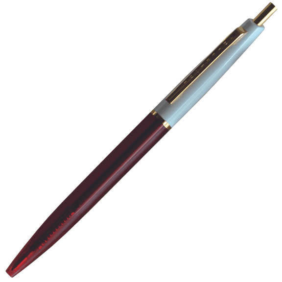 Anterique Oil-Based Ballpoint Pens [Ultra-Low Viscosity]: 5-1/2 in. (White & Clear Red) extra fine / 0.5mm ball