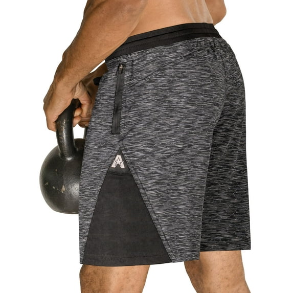 Anthem Athletics Isoflex Gym Shorts for Men - 5" 7" 9" Inch Inseam Options - Men's Workout Athletic Fitness Running Exercise & Sports Short - Black Space Dye G2 - Medium