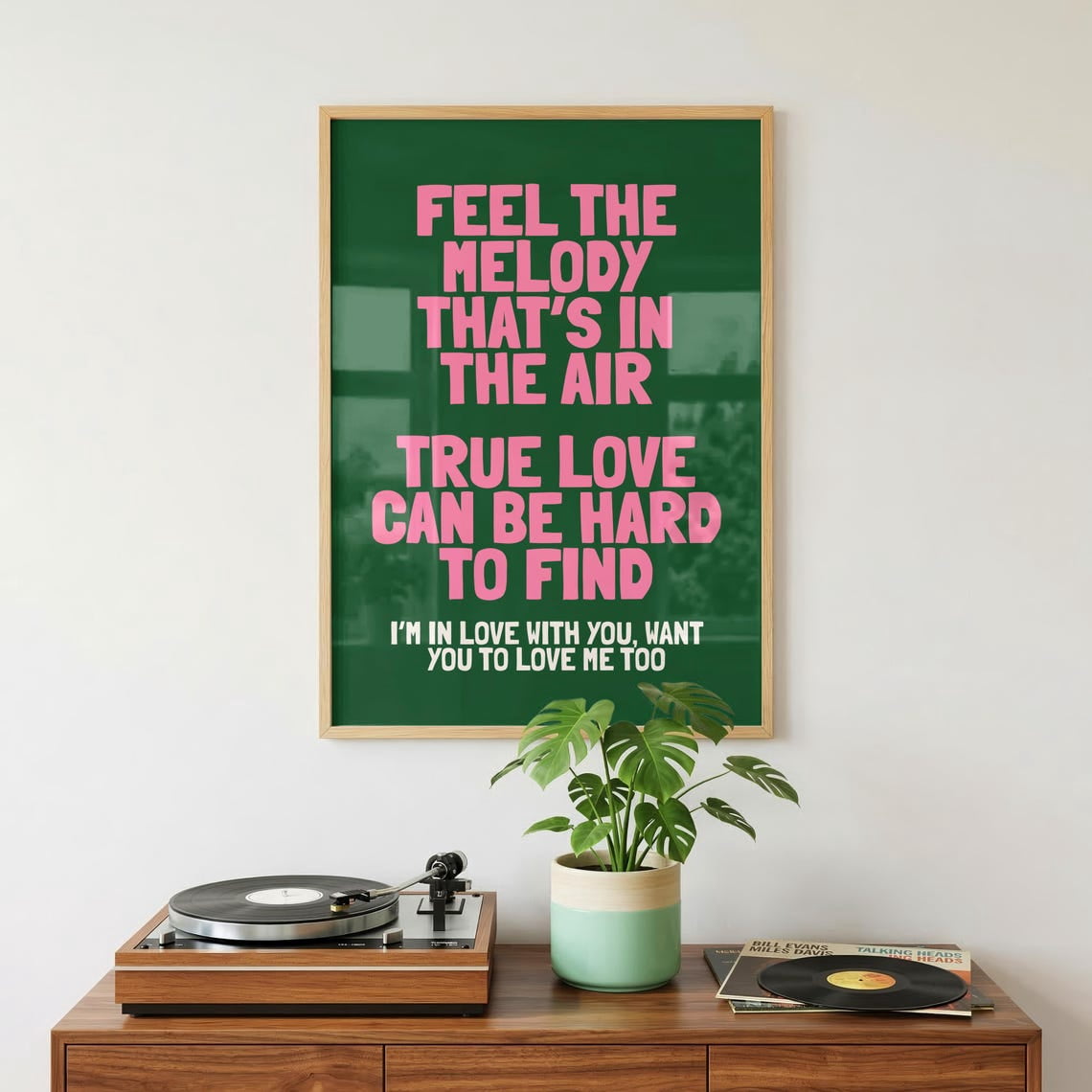 Anthem N Joi Inspired Poster, Music, Techno, House, Bold Lyrics, Quote ...