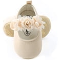 thumbnail image 1 of Antheron Baby Girls Mary Jane Flats Soft Sole Infant Moccasins Floral Sparkly Toddler Princess Dress Shoes, 1 of 6