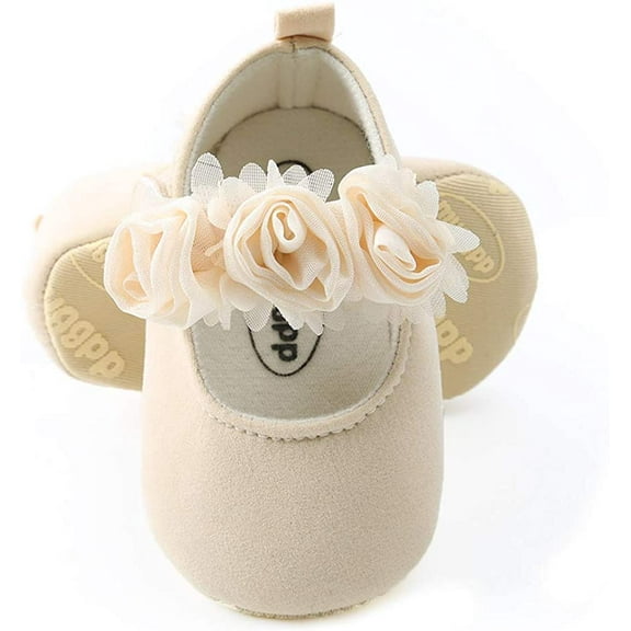 Antheron Baby Girls Mary Jane Flats Soft Sole Infant Moccasins Floral Sparkly Toddler Princess Dress Shoes