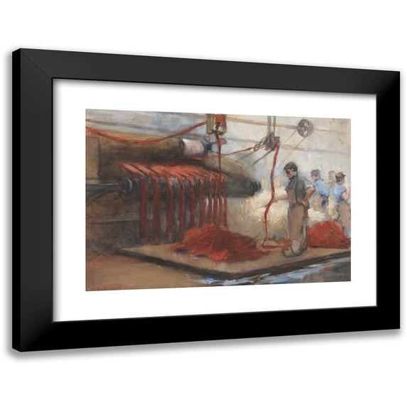 Anthon Gerhard Alexander van Rappard 14x11 Black Modern Framed Museum Art Print Titled - In De Roodveri (1868 - 1892)