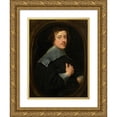 thumbnail image 1 of Anthonie Palamedes 15x18 Gold Ornate Wood Frame and Double Matted Museum Art Print Titled - Portrait of Balthasar II Moretus (1638), 1 of 4