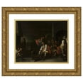 thumbnail image 1 of Anthonie Palamedesz. 18x15 Gold Ornate Wood Frame and Double Matted Museum Art Print Titled - Guardhouse (1650), 1 of 4