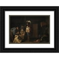 thumbnail image 1 of Anthonie Palamedesz. 24x18 Black Ornate Framed Double Matted Museum Art Print Titled: A Guardroom (1616 - 1673), 1 of 5
