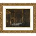 thumbnail image 1 of Anthonie de Lorme 18x15 Gold Ornate Wood Frame and Double Matted Museum Art Print Titled - The Interior of a Classical Church, 1 of 4