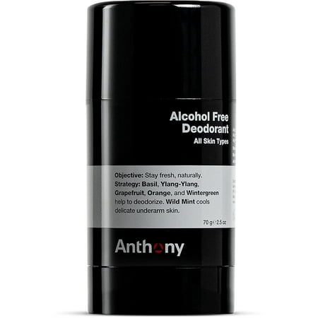Anthony Alcohol-Free and Aluminum-Free Gel Deodorant for Men Infused with Calendula, 2.5 fl oz