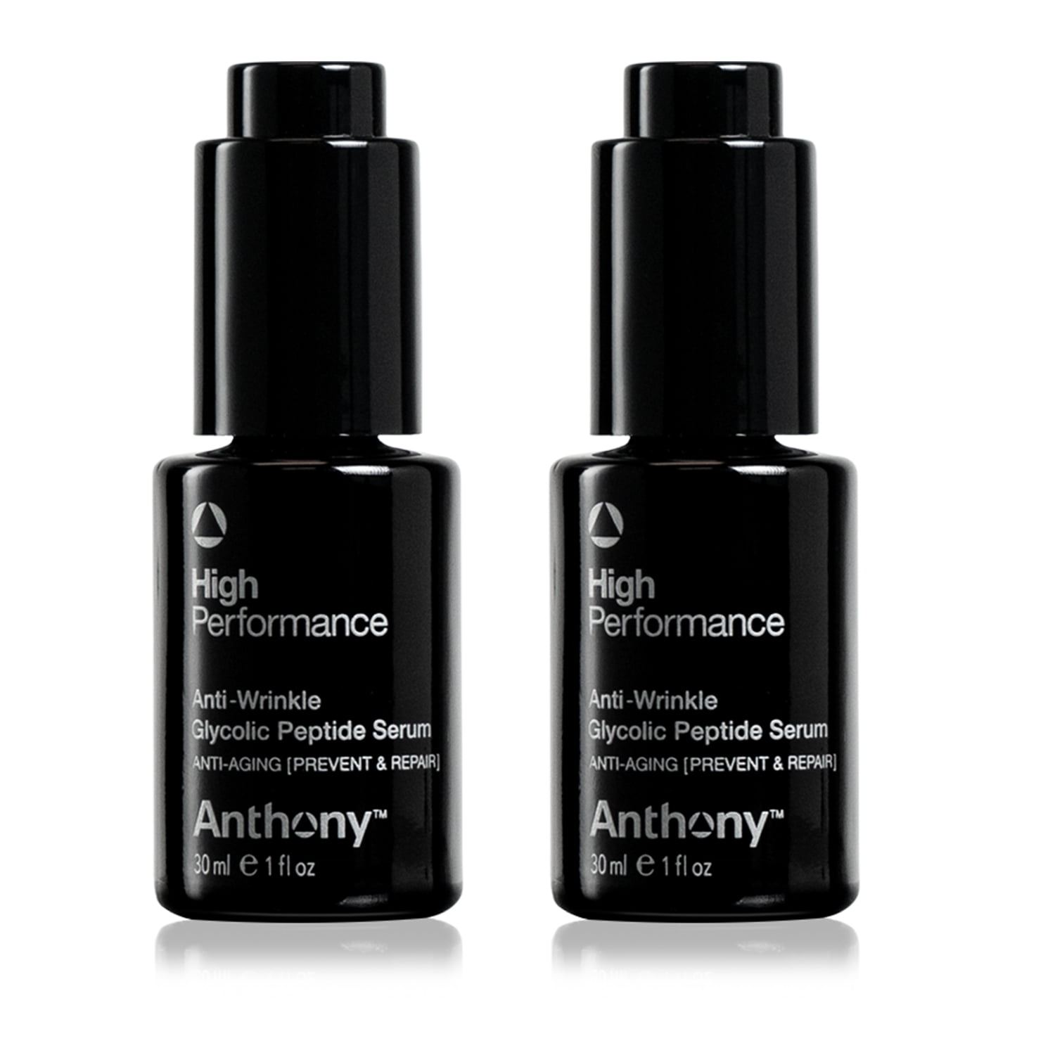 Anthony Anti-Wrinkle Glycolic Peptide Serum, 1 Fl Oz. Contains Glycolic Acid, Peptides, Biotin, Pullulan, and Algae Extract, Anti-Aging Lifting, Tightening, Repairing, and Hydrating Pack of 2