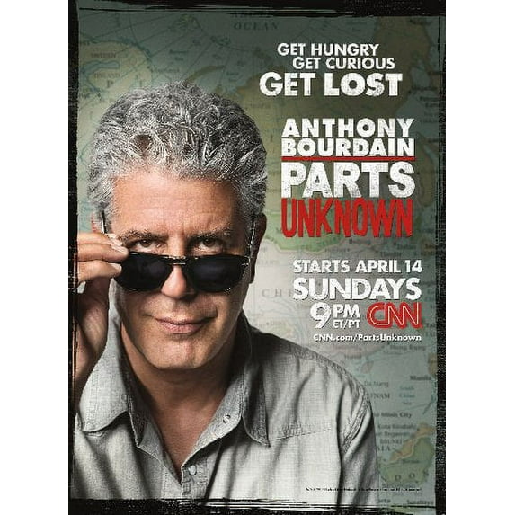 Anthony Bourdain Parts Unknown Poster Metal Sign 8In x 12In Metal Print 8x12 Square Adults Metal Wall Art
